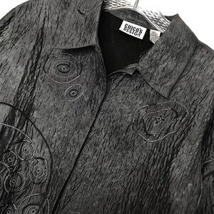 Vintage Chico's 100% Silk Artsy Jacket Sz 2